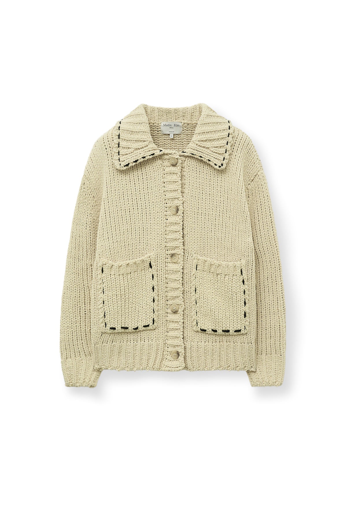 Matin Kim - Handmade Collar Knit Cardigan (Butter) product image 10 | TRAB K-Fashion Australia