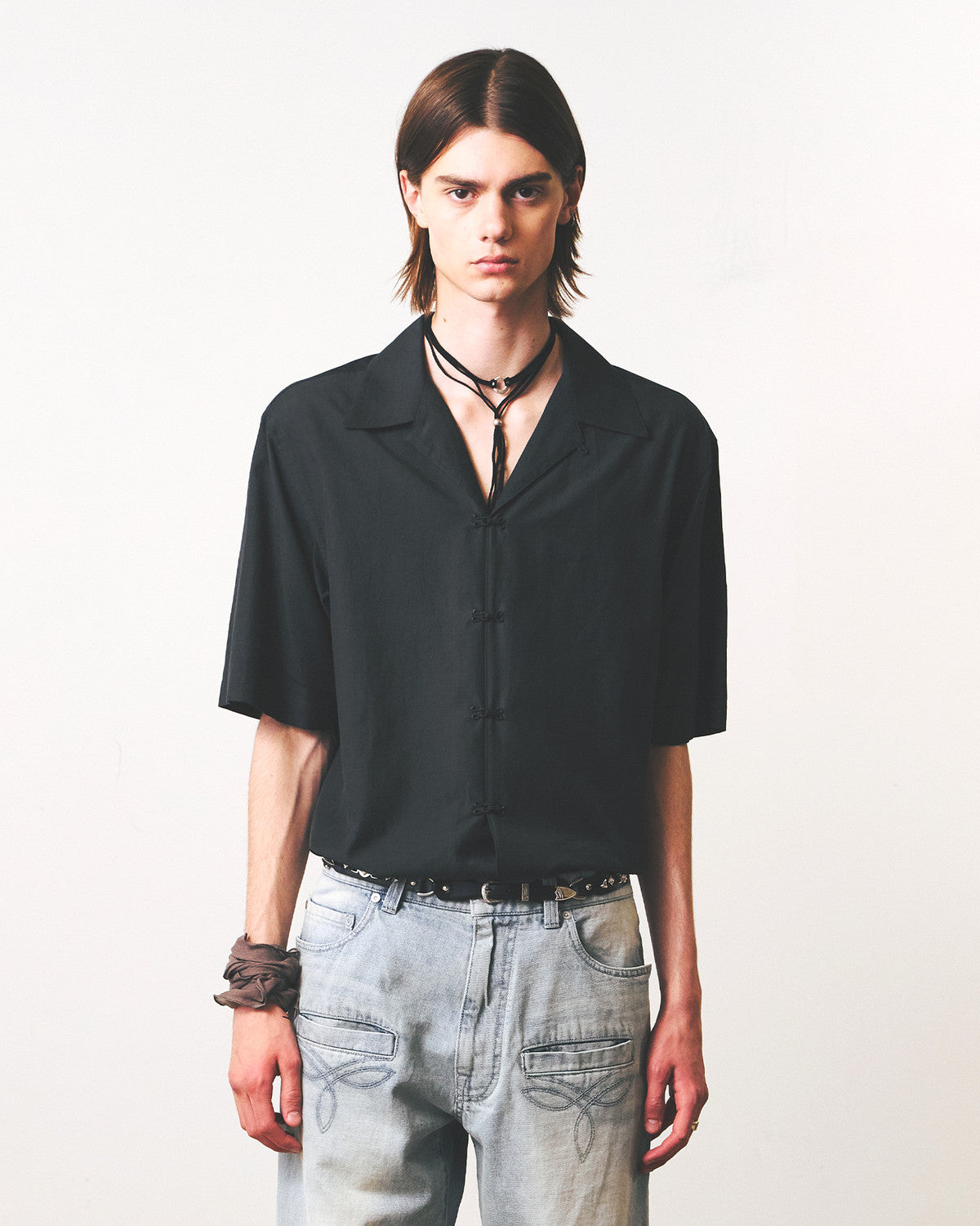 Eastlogue - Loiter Half Shirts (Charcoal) product image 2 | TRAB K-Fashion Australia