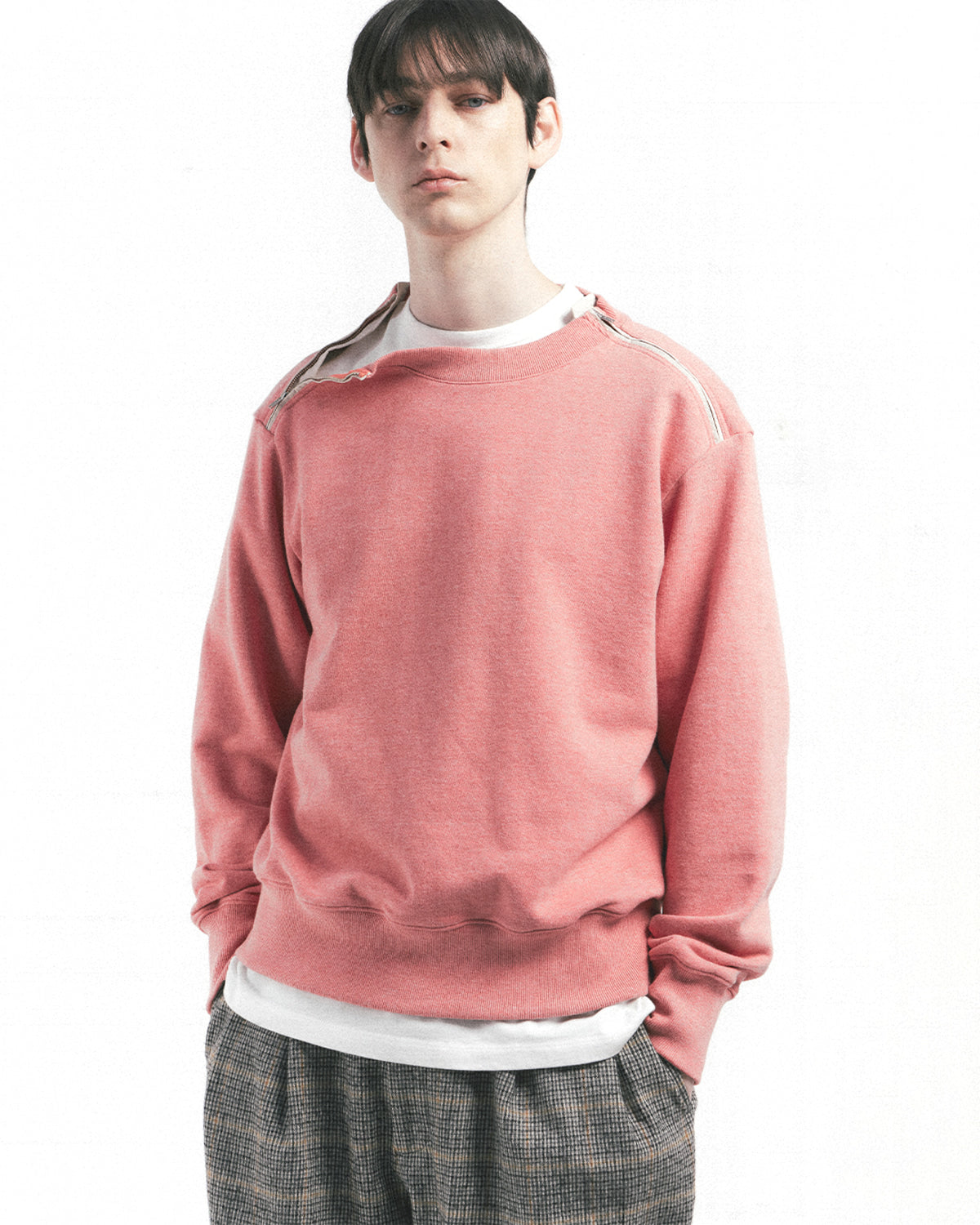 Eastlogue - Army Double Zip Sweat Shirts (Salmon) product image 2 | TRAB K-Fashion Australia