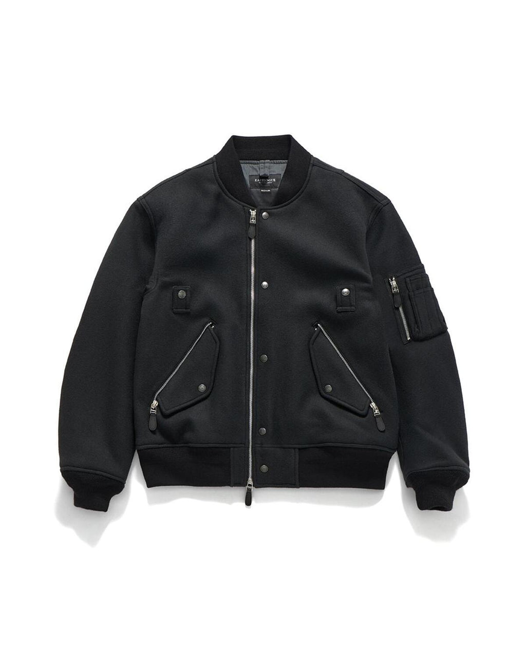 Eastlogue - Flight Ma-1 Jumper (Ashed Black Melton Wool) product image 5 | TRAB K-Fashion Australia
