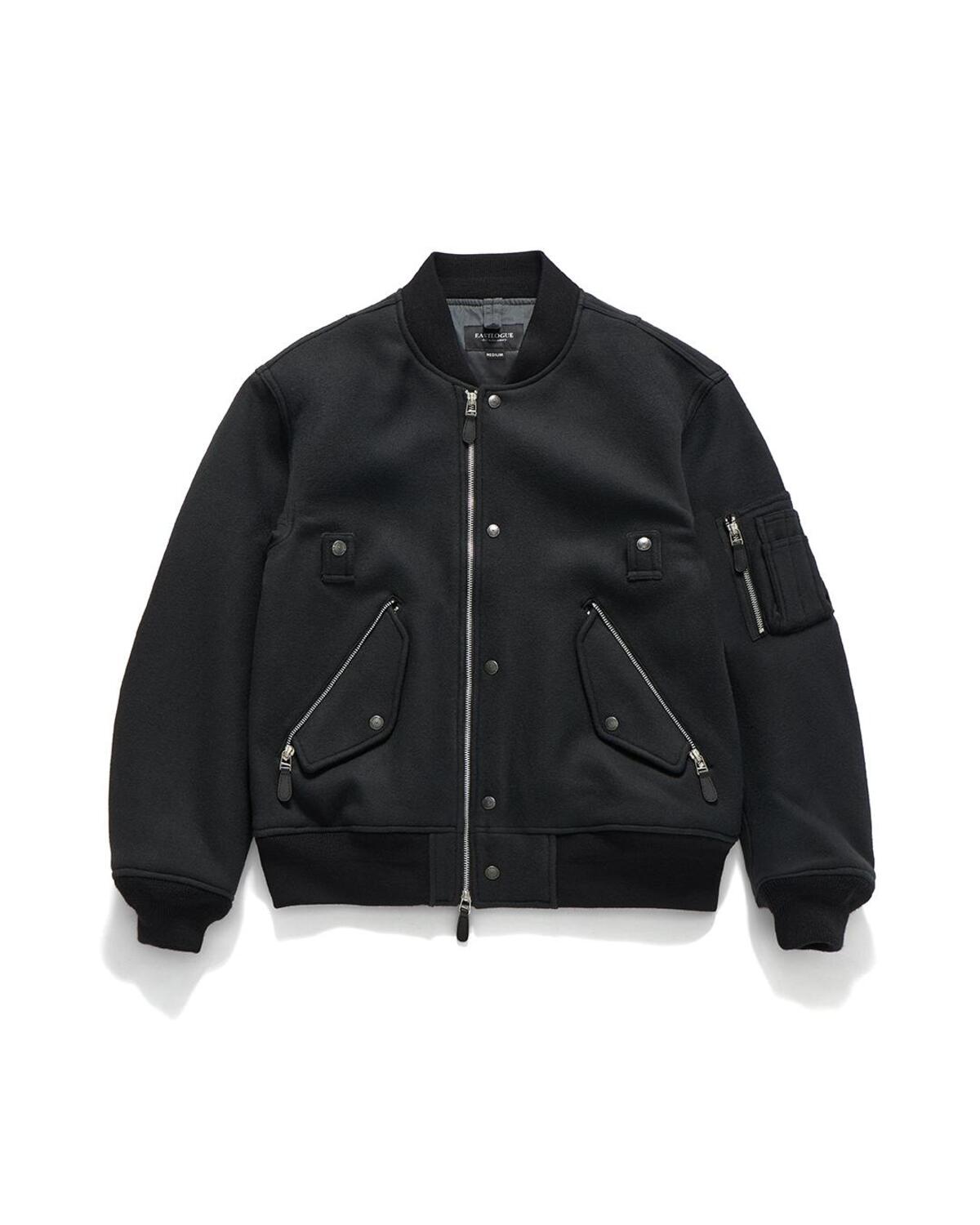 Eastlogue - Flight Ma-1 Jumper (Ashed Black Melton Wool) product image 5 | TRAB K-Fashion Australia