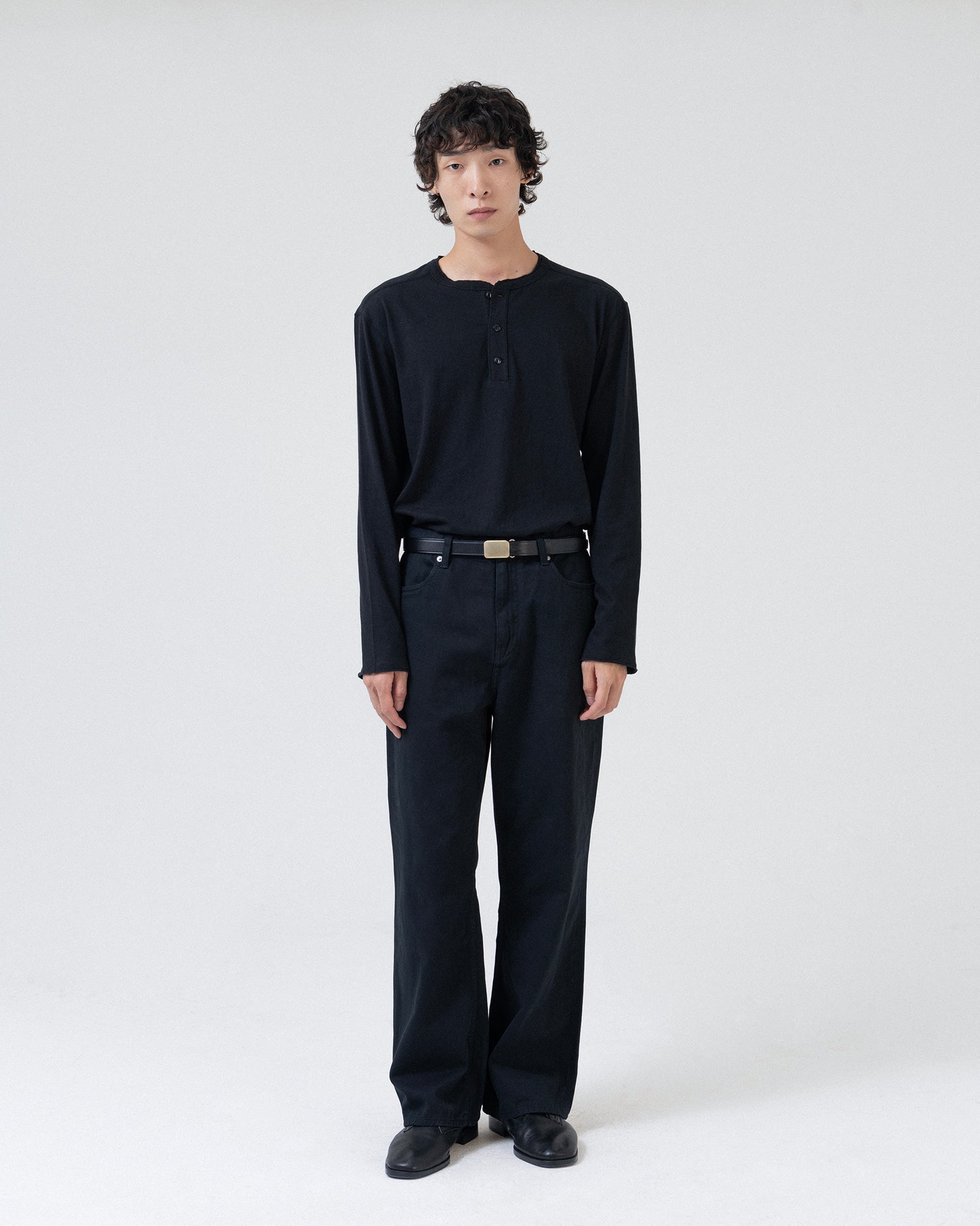 Brownyard - Henley Neck Long Sleeve (Black) product image 3 | TRAB K-Fashion Australia