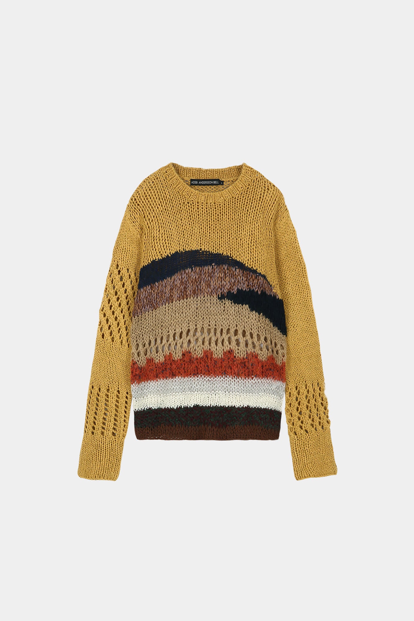 Andersson Bell - Yellow Hand-Crocheted Crew-Neck Sweater (Yellow) product image 8 | TRAB K-Fashion Australia