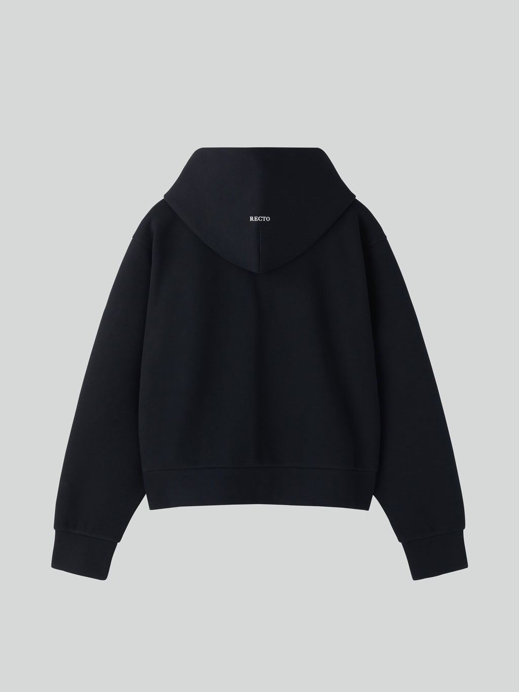 Recto - Logo Detail Hoodie Zip-Up (Black) product image 2 | TRAB K-Fashion Australia