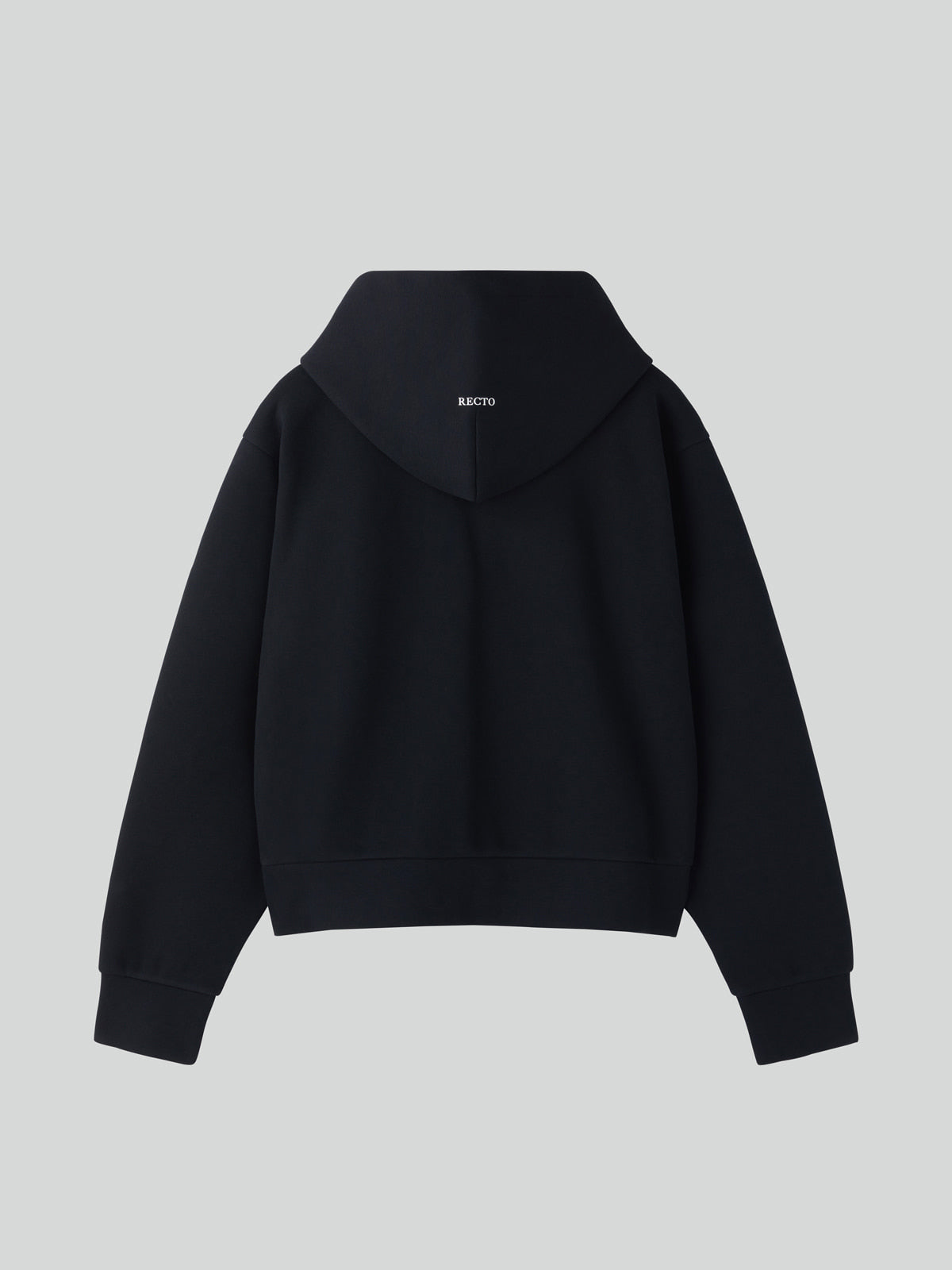 Recto - Logo Detail Hoodie Zip-Up (Black) product image 2 | TRAB K-Fashion Australia