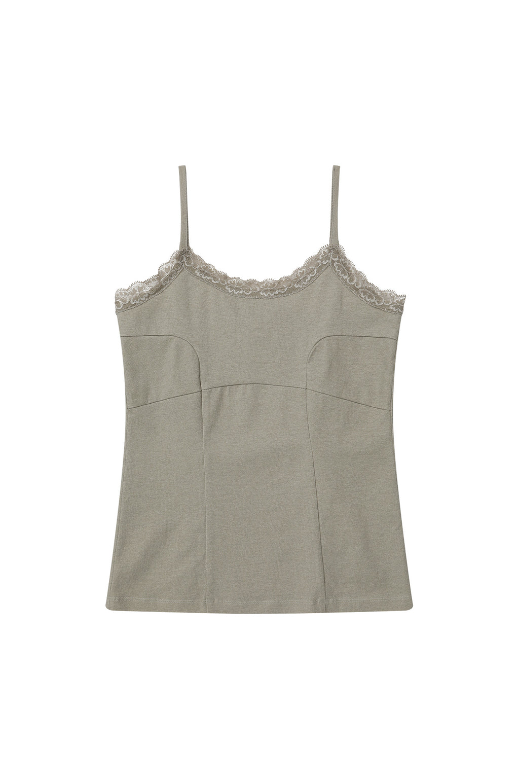 Deinet - Lace Curve Cami Top (Beige) product image 7 | TRAB K-Fashion Australia