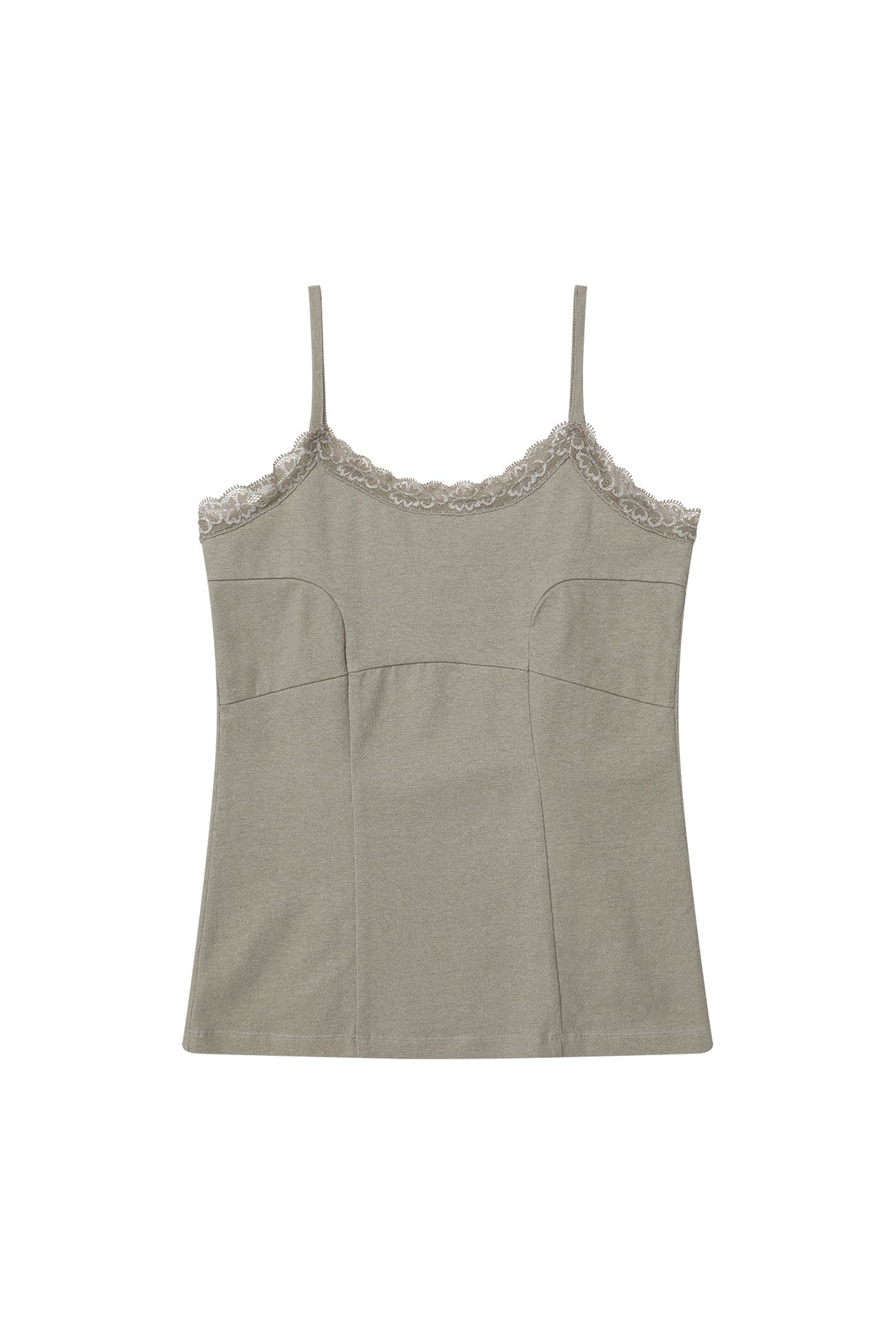 Deinet - Lace Curve Cami Top (Beige) product image 7 | TRAB K-Fashion Australia