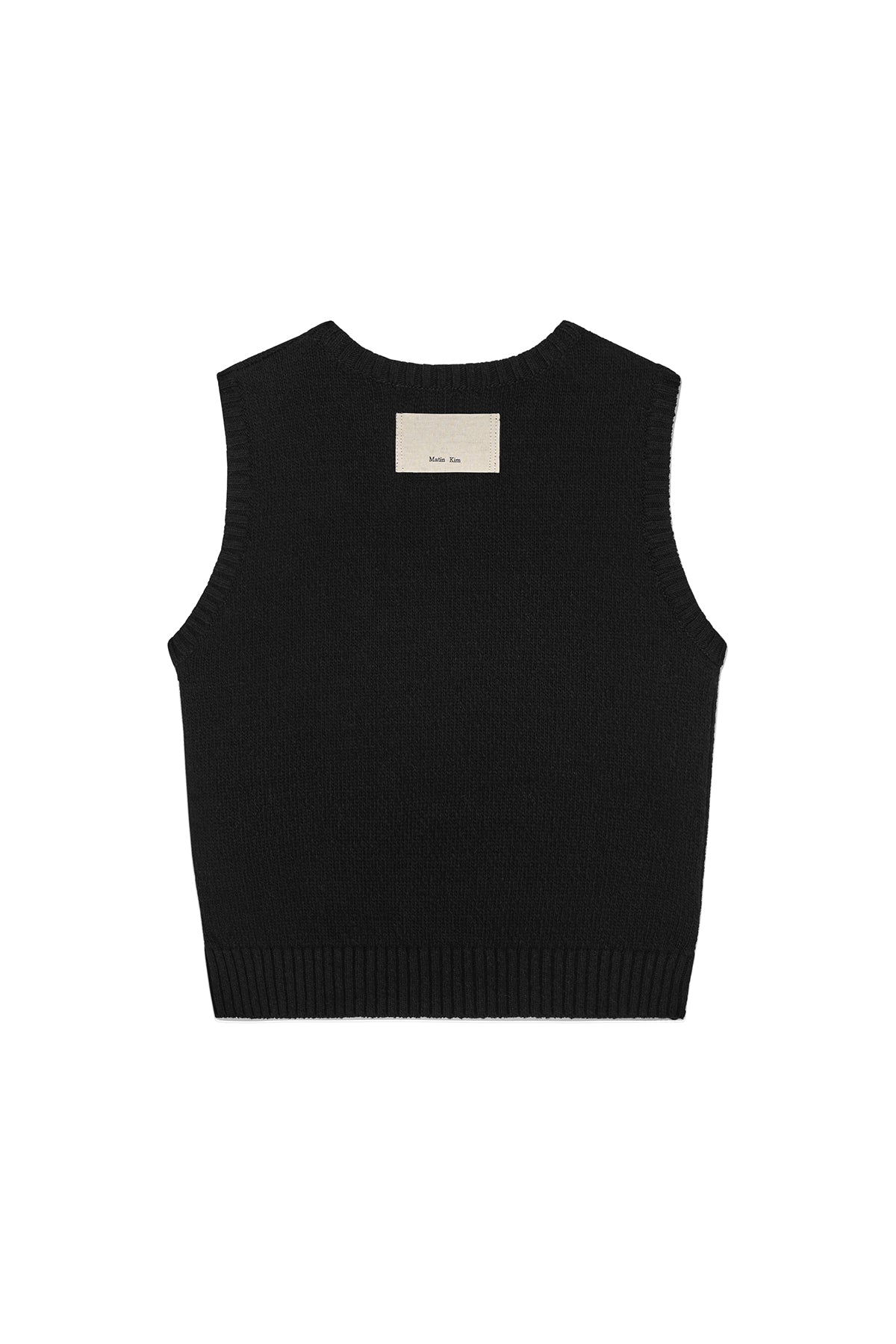 Matin Kim - Big Logo Printing Knit Vest (Black) product image 2 | TRAB K-Fashion Australia