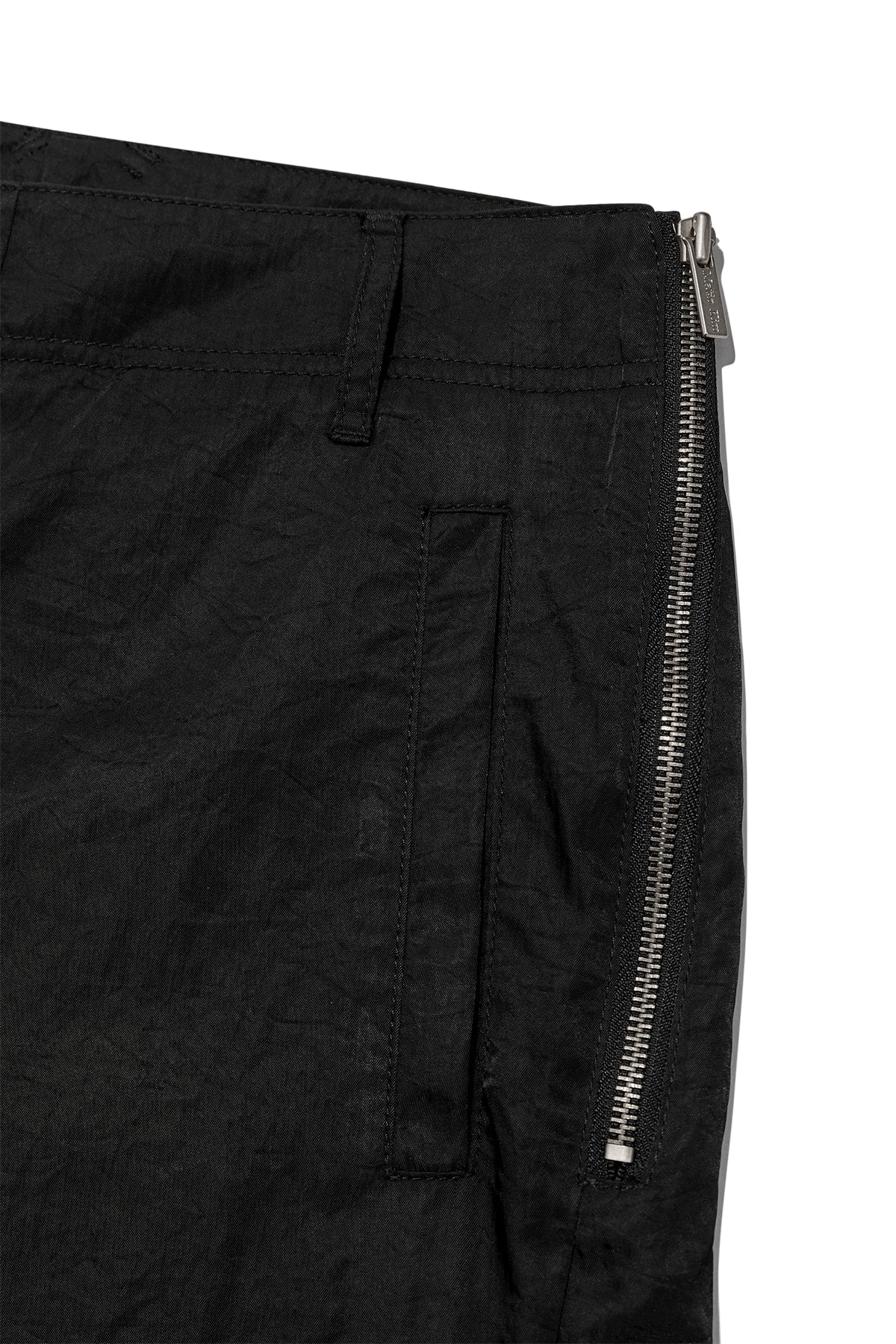 Matin Kim - Zipper Detail Nylon Pants (Black) product image 4 | TRAB K-Fashion Australia