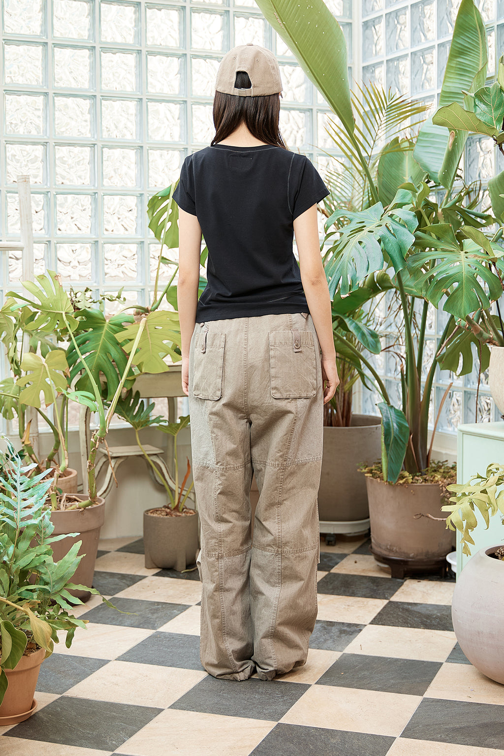 Matin Kim - Stitch Point Small Logo Top (Black) product image 7 | TRAB K-Fashion Australia