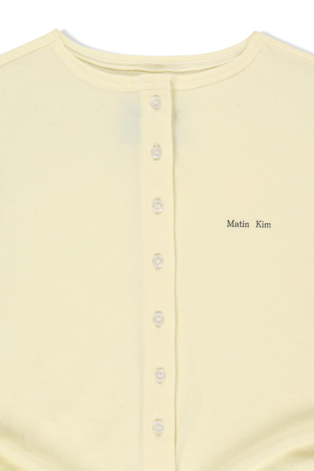 Matin Kim - Side Shirring Button Top (Cream) product image 3 | TRAB K-Fashion Australia