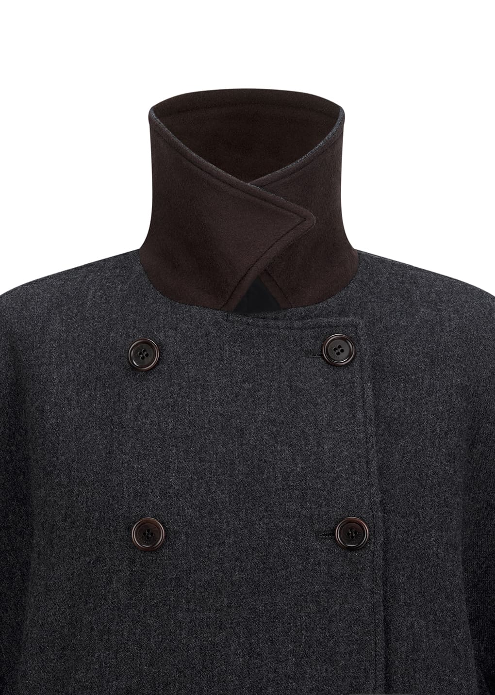 Amomento - rounded half coat (Charcoal) product image 12 | TRAB K-Fashion Australia