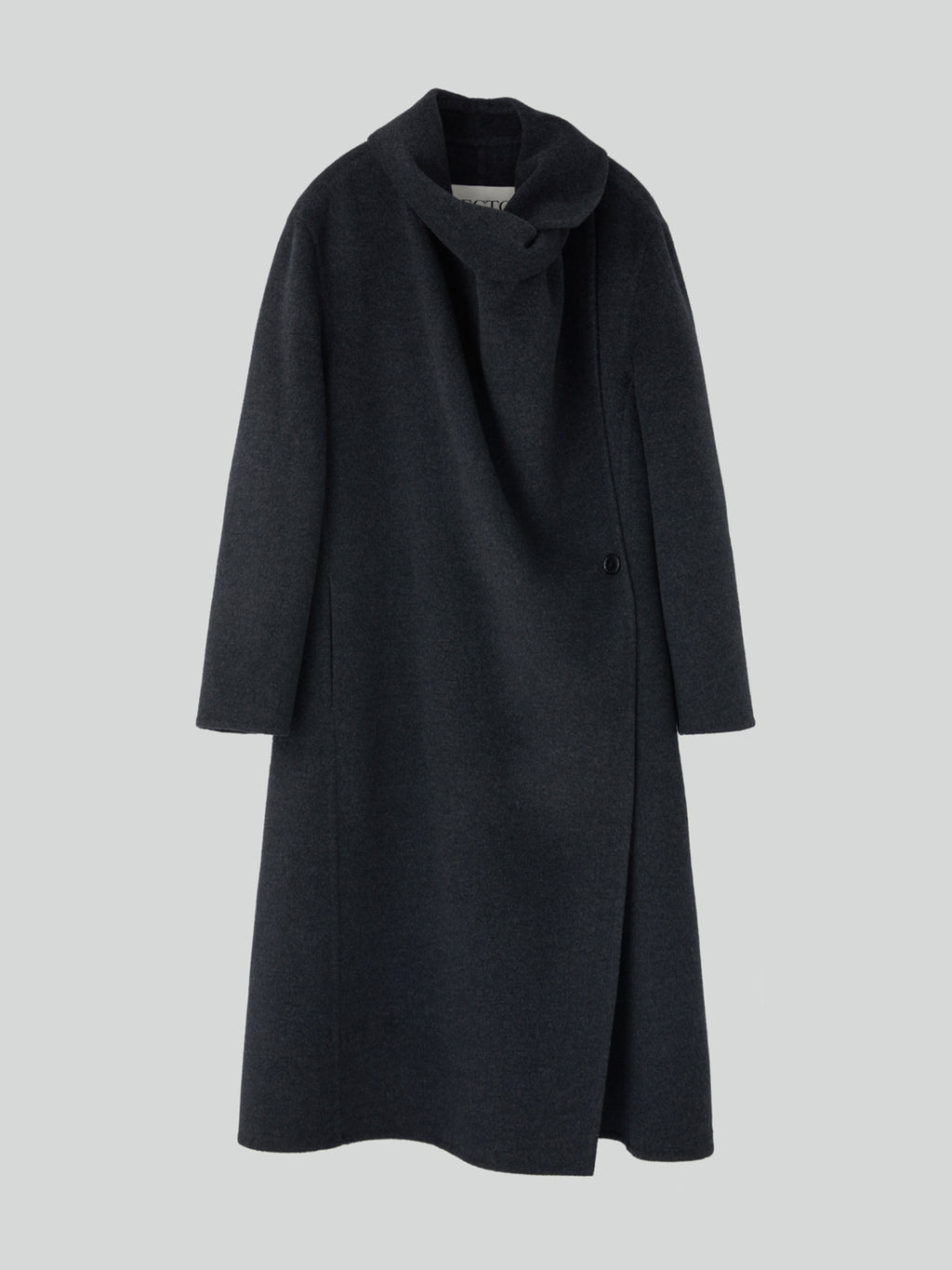 Recto - Cashmere Blend Draped Coat (Charcoal Grey) product image 10 | TRAB K-Fashion Australia