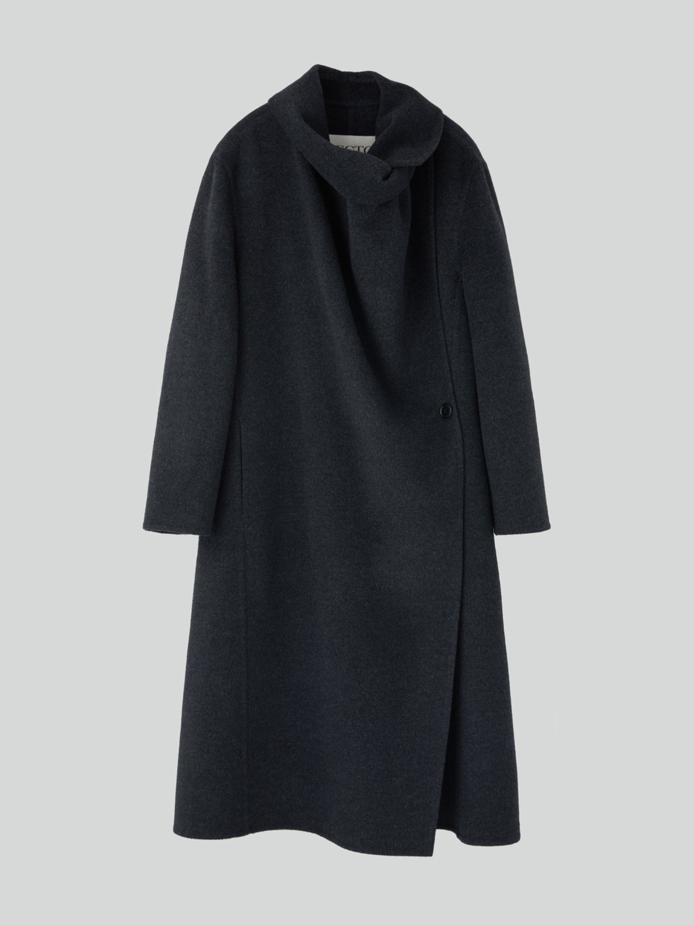 Recto - Cashmere Blend Draped Coat (Charcoal Grey) product image 10 | TRAB K-Fashion Australia