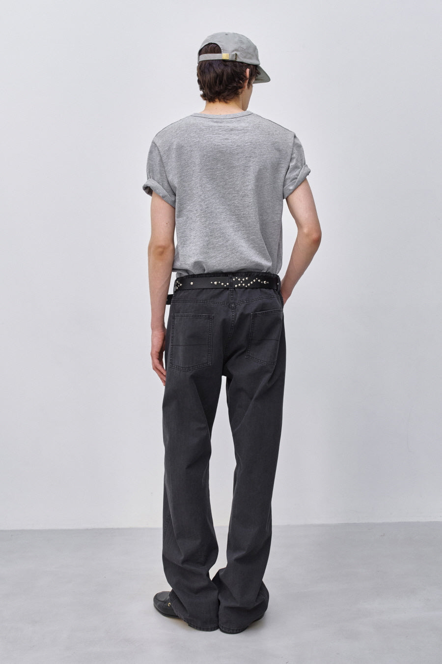 Insilence - Henley Neck Short Sleeve (Melange Grey) product image 4 | TRAB K-Fashion Australia