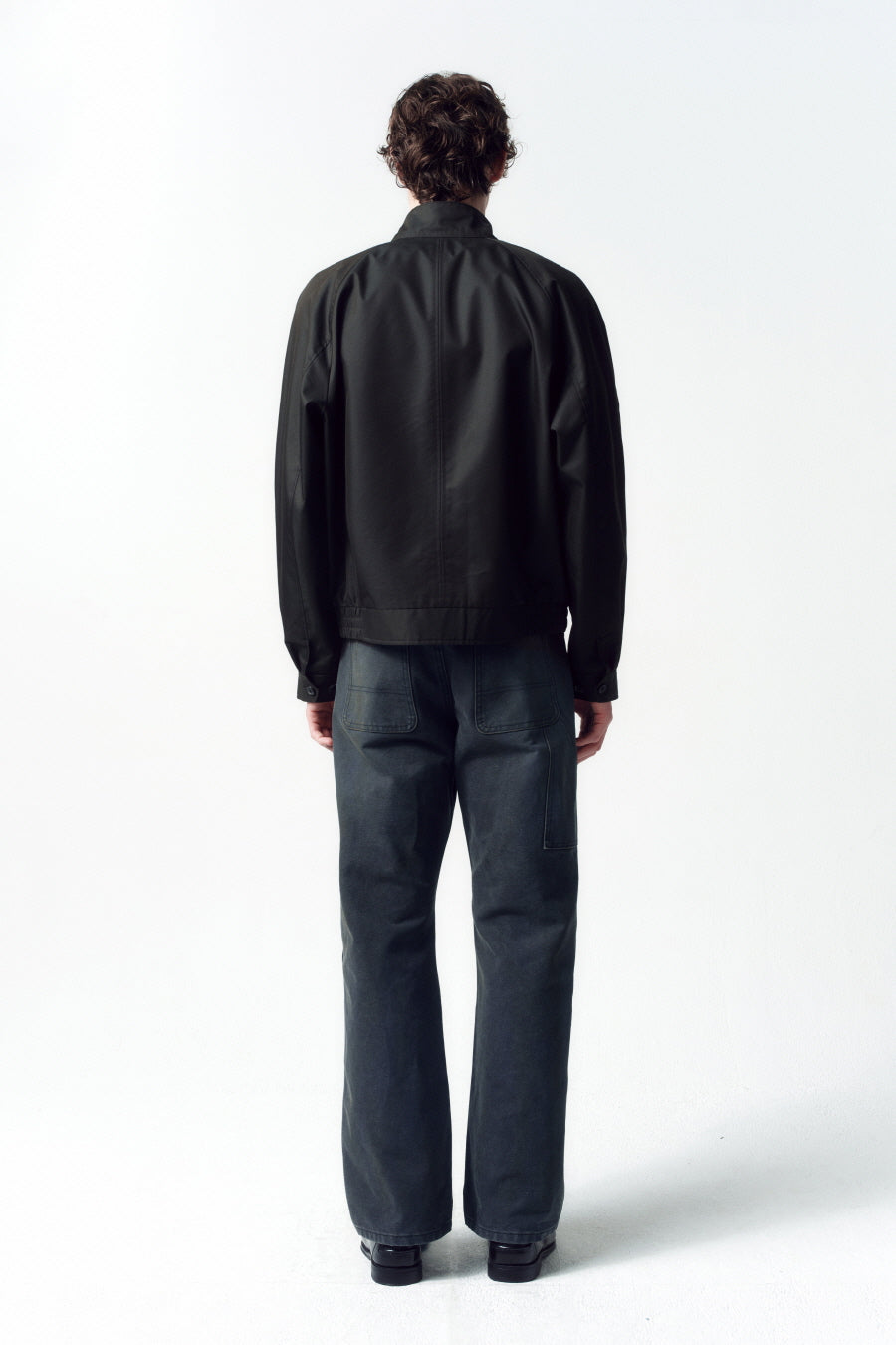 Insilence - Chambray Harrington Jacket (Black Chambray) product image 5 | TRAB K-Fashion Australia