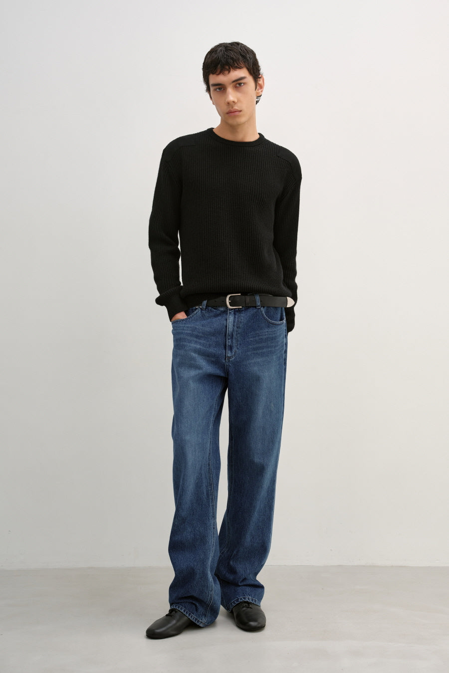 Insilence - Semi Flare Jeans (Mid Blue) product image 3 | TRAB K-Fashion Australia