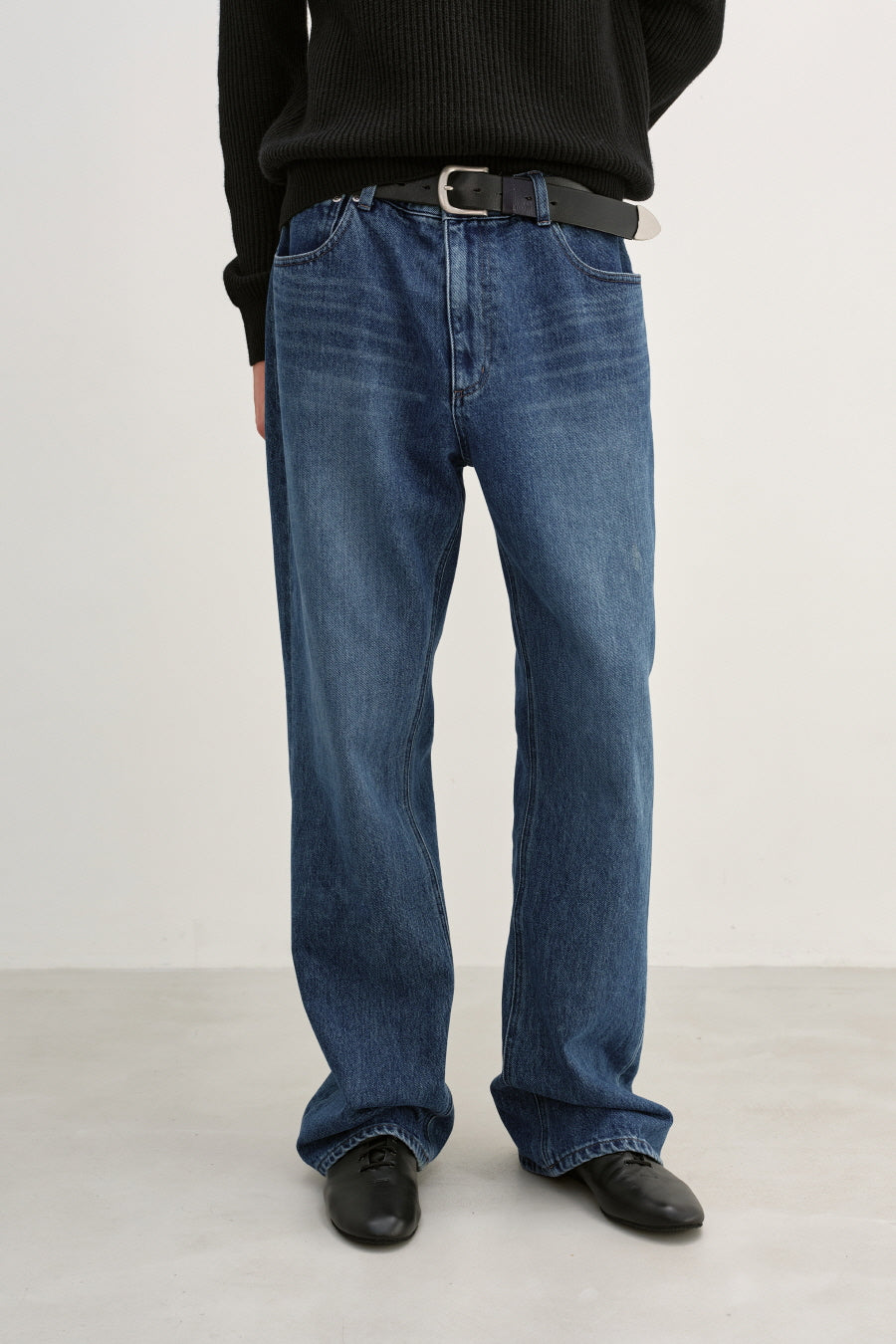 Insilence - Semi Flare Jeans (Mid Blue) product image 2 | TRAB K-Fashion Australia