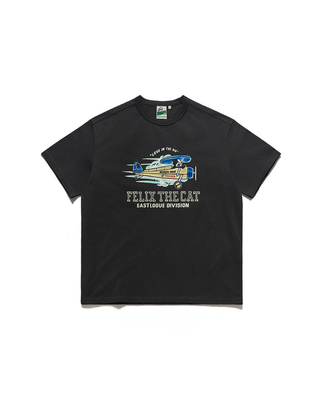 Eastlogue - Felix Flying Pilot Flocking T-shirts (Black) product image 1 | TRAB K-Fashion Australia