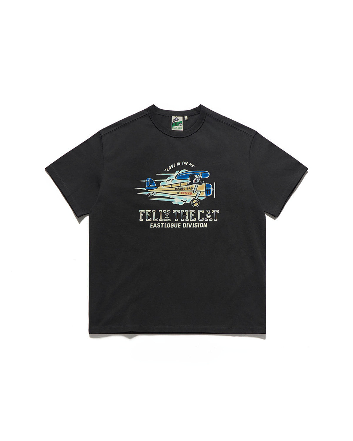 Eastlogue - Felix Flying Pilot Flocking T-shirts (Black) product image 1 | TRAB K-Fashion Australia