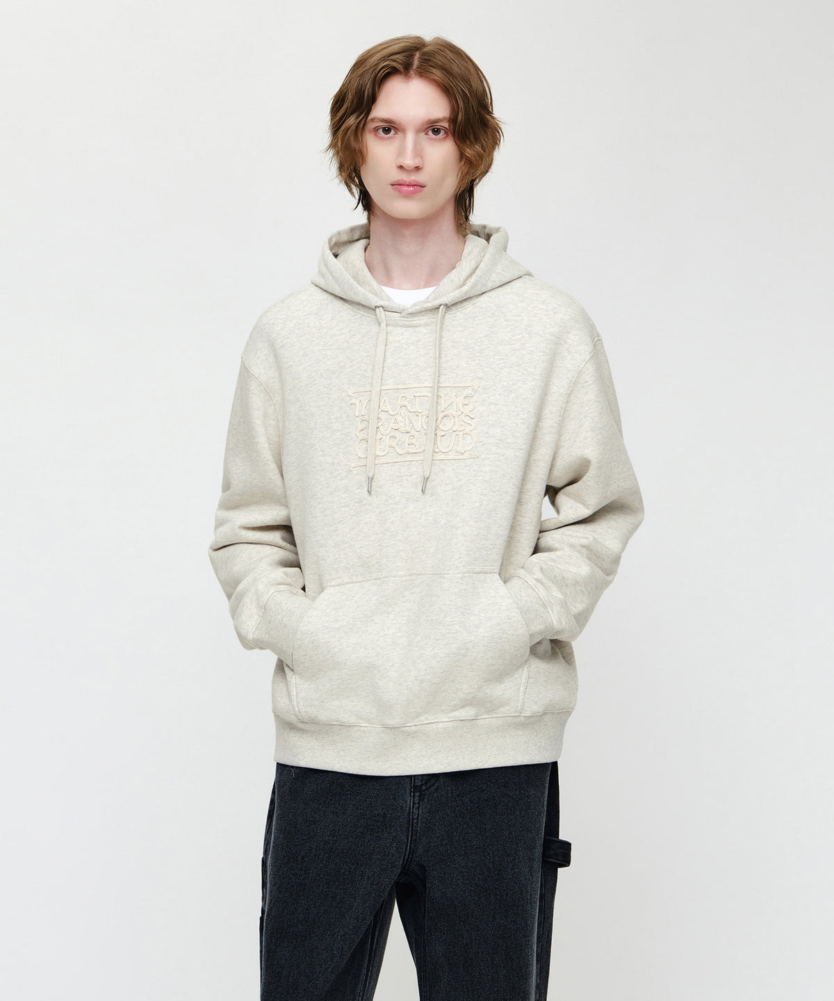 Marithe & Francois Girbaud - Rope Applique Hoodie (Oatmeal) product image 1 | TRAB K-Fashion Australia