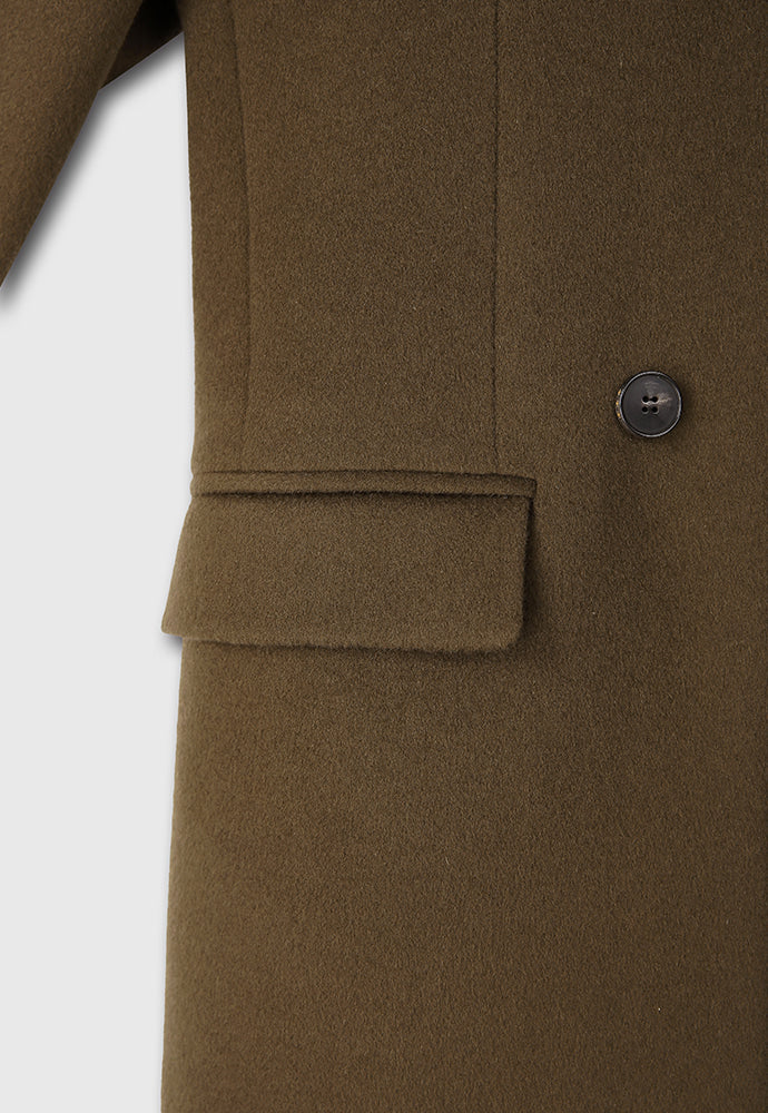 Tonywack - Cashmere Single-Breasted Tailored Wrap Coat (Wood Brown) product image 13 | TRAB K-Fashion Australia