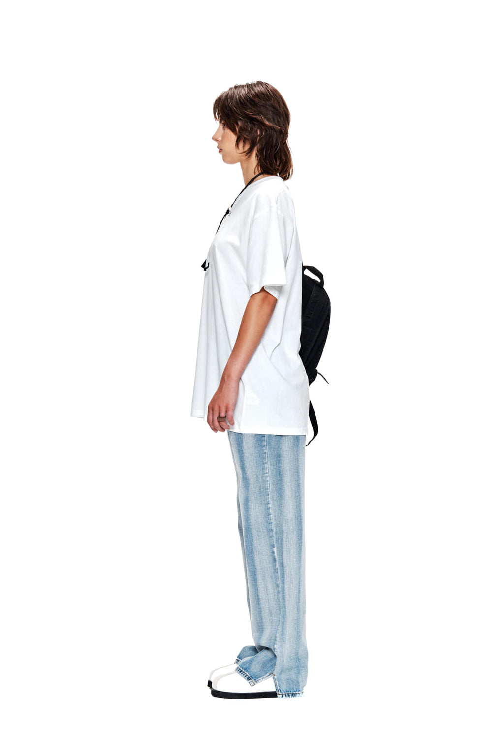 Matin Kim - Matin Logo Shirring Top (White) product image 6 | TRAB K-Fashion Australia
