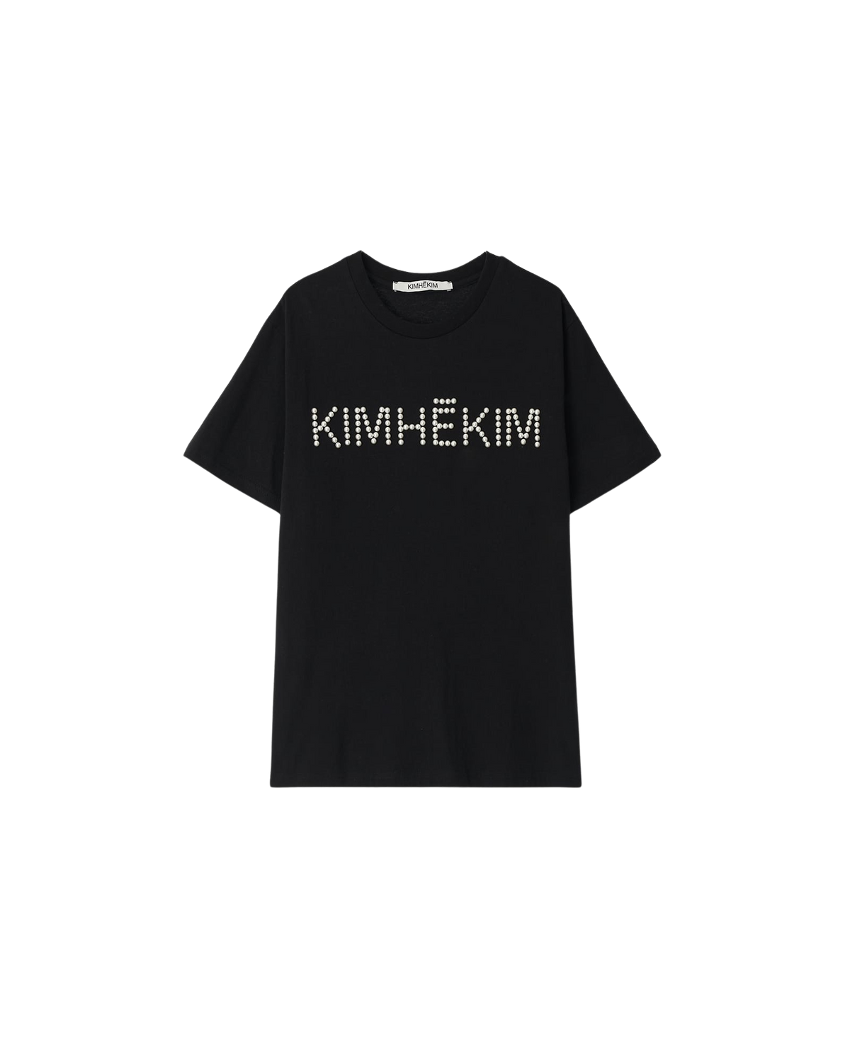 Kimhe Kim - Logo T-Shirt With Pearl Embellishment (Black) product image 5 | TRAB K-Fashion Australia
