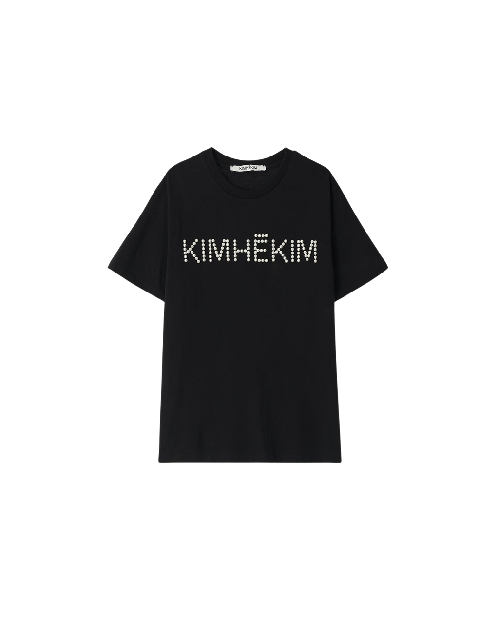 Kimhe Kim - Logo T-Shirt With Pearl Embellishment (Black) product image 11 | TRAB K-Fashion Australia