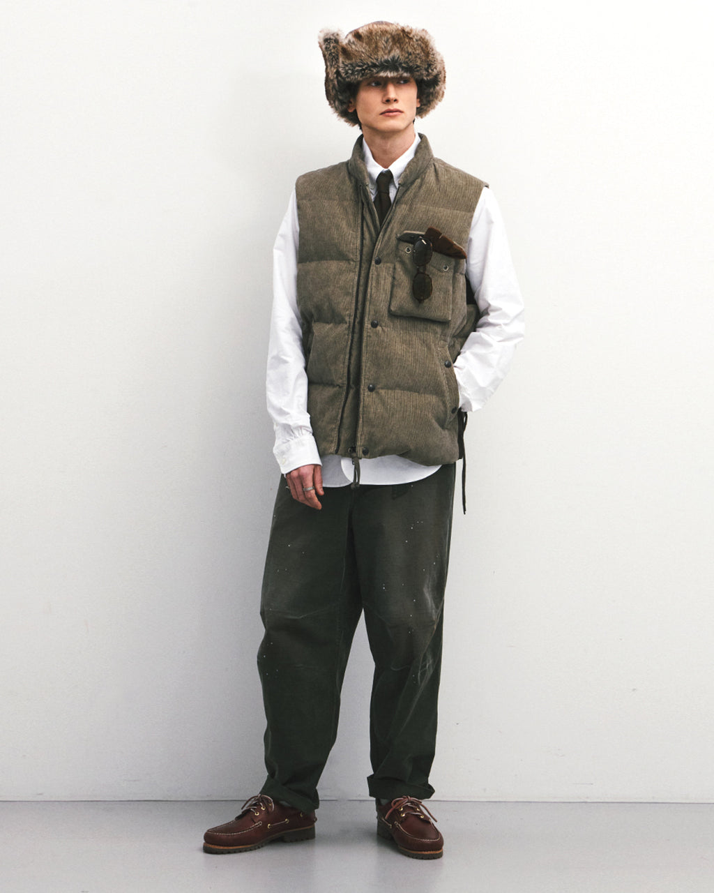 Eastlogue - Flak Puffer Down Vest (Sand Corduroy) product image 7 | TRAB K-Fashion Australia