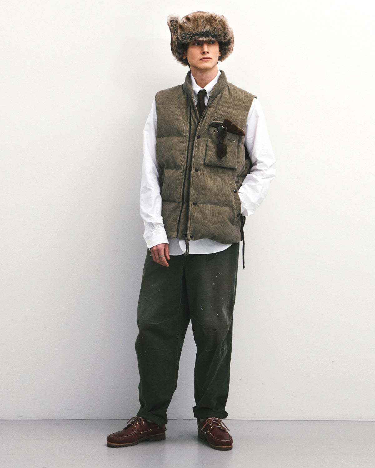 Eastlogue - Flak Puffer Down Vest (Sand Corduroy) product image 7 | TRAB K-Fashion Australia