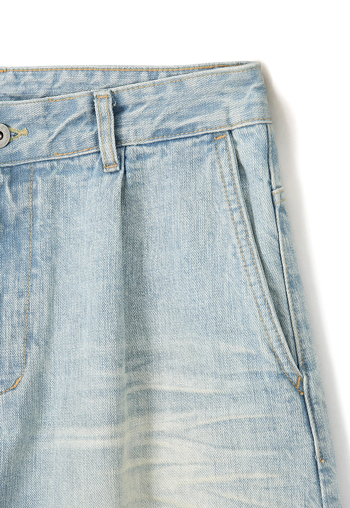 Art if acts - One Tuck Curve Denim Pants (Washed Light Blue) product image 10 | TRAB K-Fashion Australia