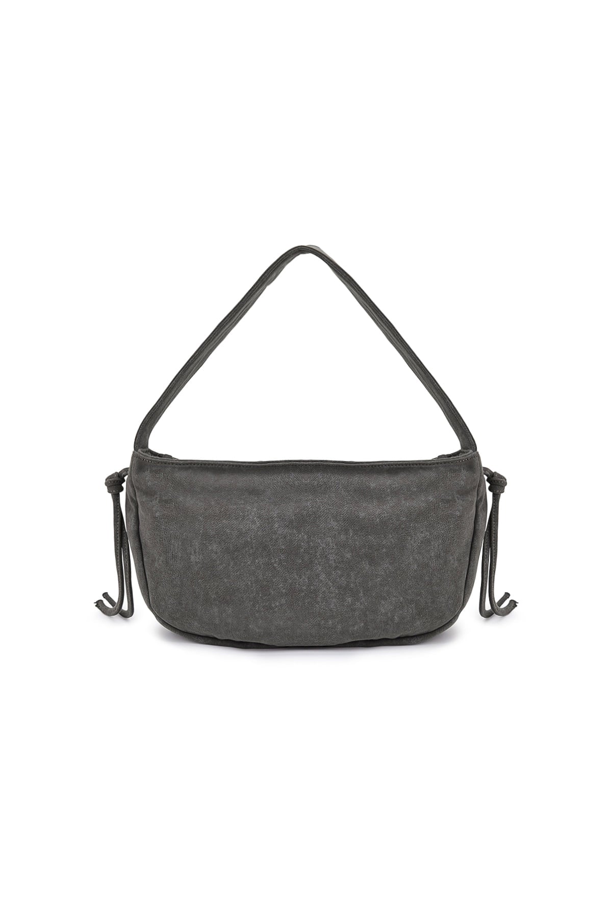Matin Kim - Applique Logo Jersey Shoulder Bag (Charcoal) product image 2 | TRAB K-Fashion Australia