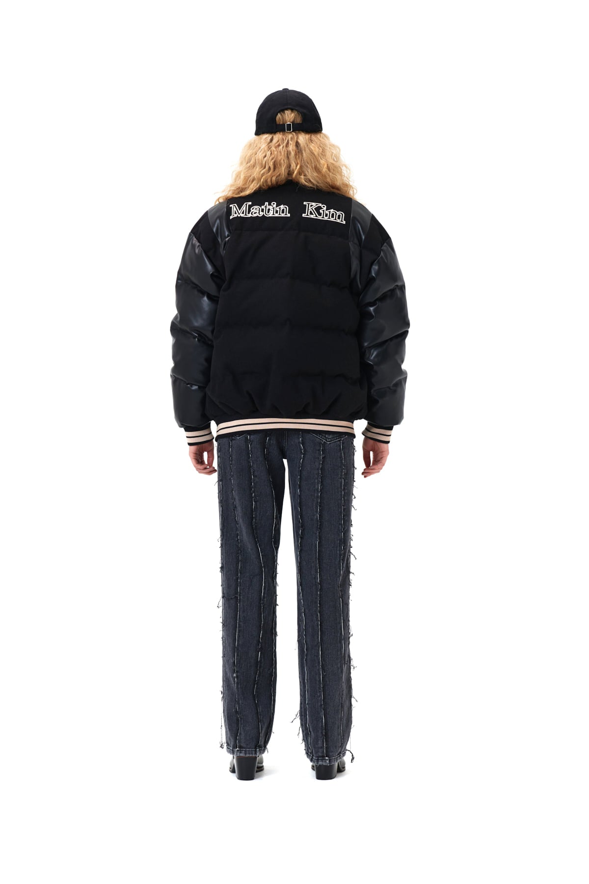 Matin Kim - Varsity Down Jacket (Black) product image 7 | TRAB K-Fashion Australia