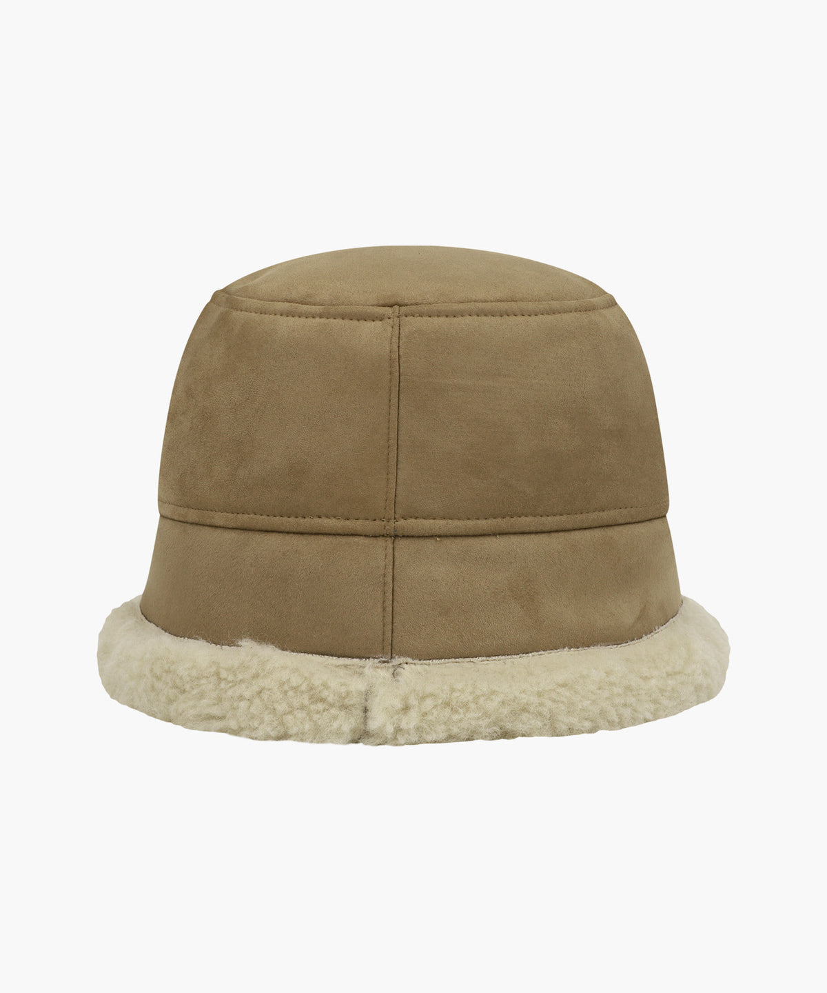 Marithe & Francois Girbaud - Small Classic Logo Suede Bucket Hat (Dark Beige) product image 4 | TRAB K-Fashion Australia