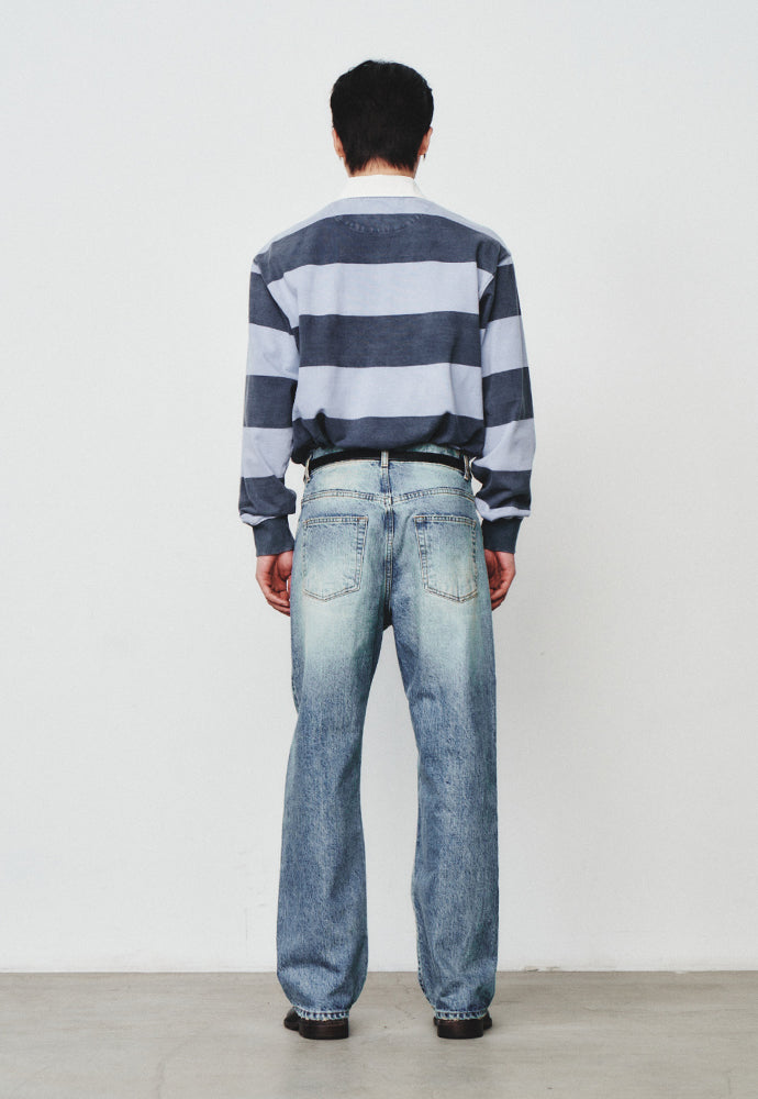 Art if acts - Garment Washed Rugby Tee (Sky Blue) product image 3 | TRAB K-Fashion Australia