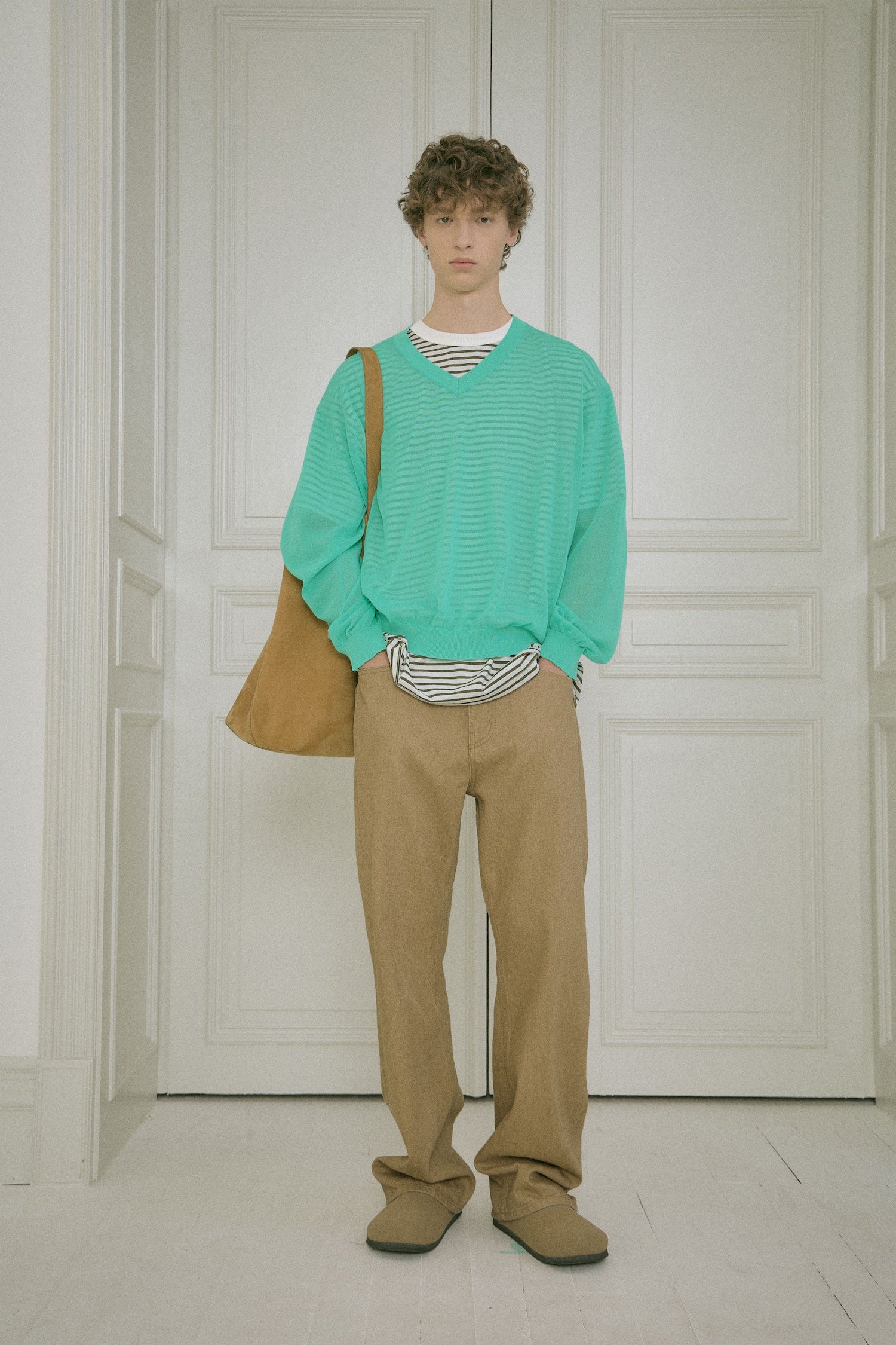 Stu - Straight Selvedge Denim Pants (Beige) product image 10 | TRAB K-Fashion Australia