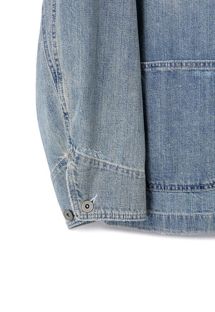 Art if acts - Denim Western Coverall Jacket (Light Indigo) product image 14 | TRAB K-Fashion Australia
