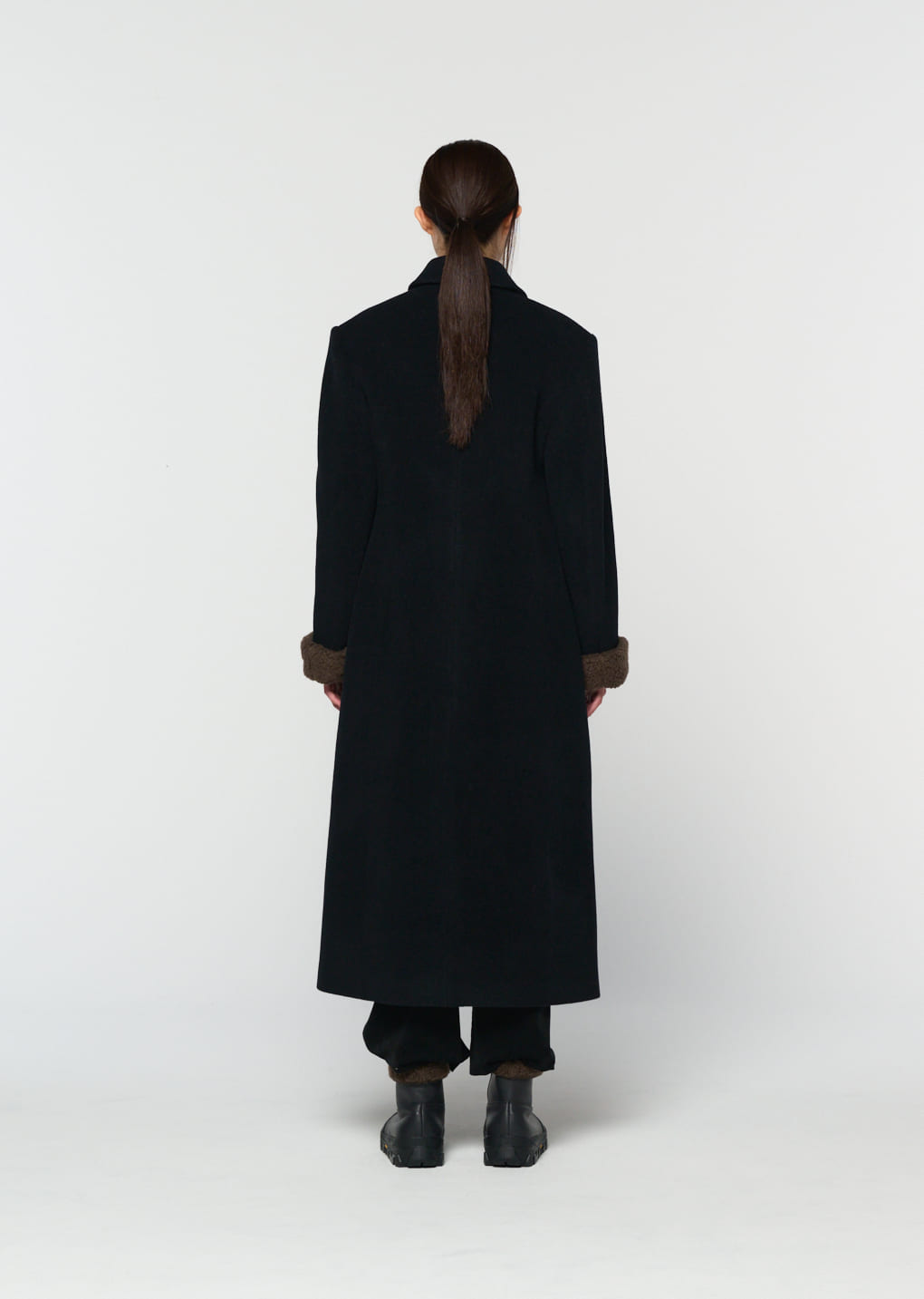 Amomento - single maxi long coat (Black) product image 9 | TRAB K-Fashion Australia