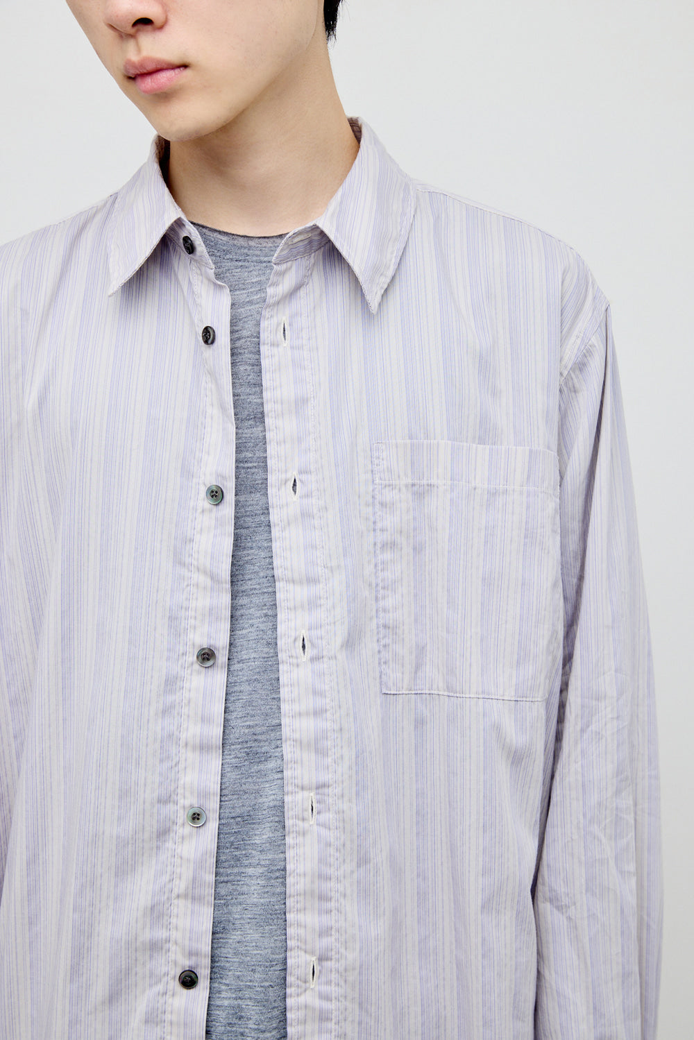Hatchingroom - Museum Shirt Pajama Stripe (Purple Grey) product image 8 | TRAB K-Fashion Australia