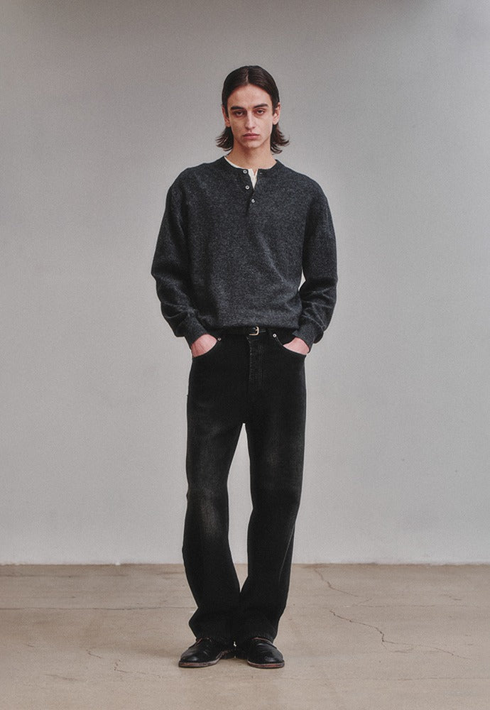 Art if acts - Sashiko 5P Pants_Japanese Fabric (Vintage Black) product image 1 | TRAB K-Fashion Australia