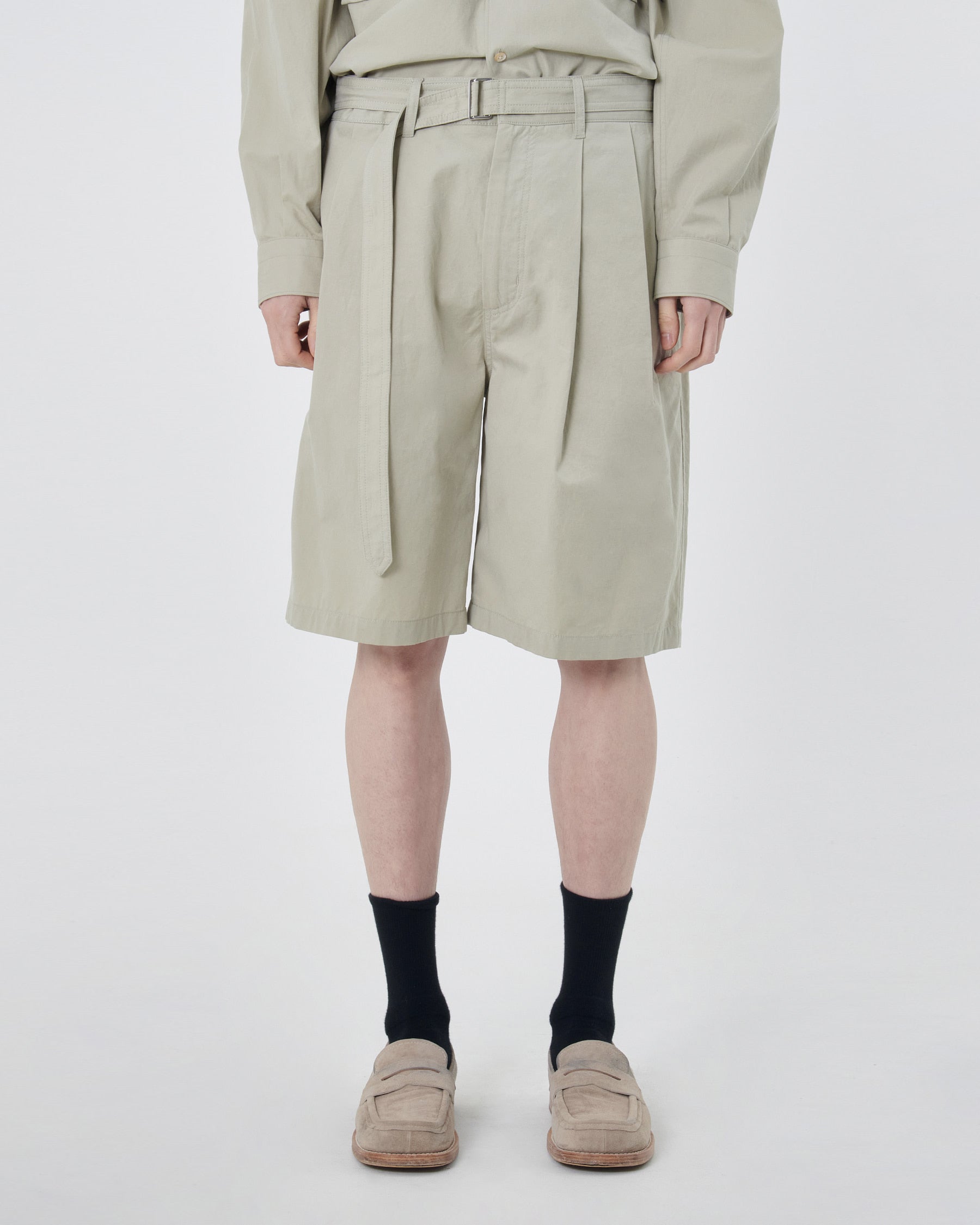 Brownyard - Belted Half Pants (Light Beige) product image 4 | TRAB K-Fashion Australia