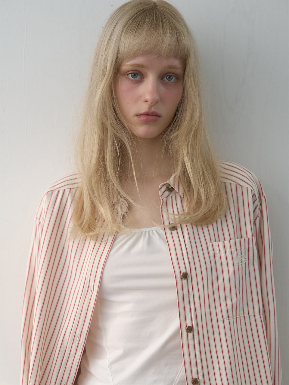 Kijun - Stripe Shirt Red Stripe product image 3 | TRAB K-Fashion Australia