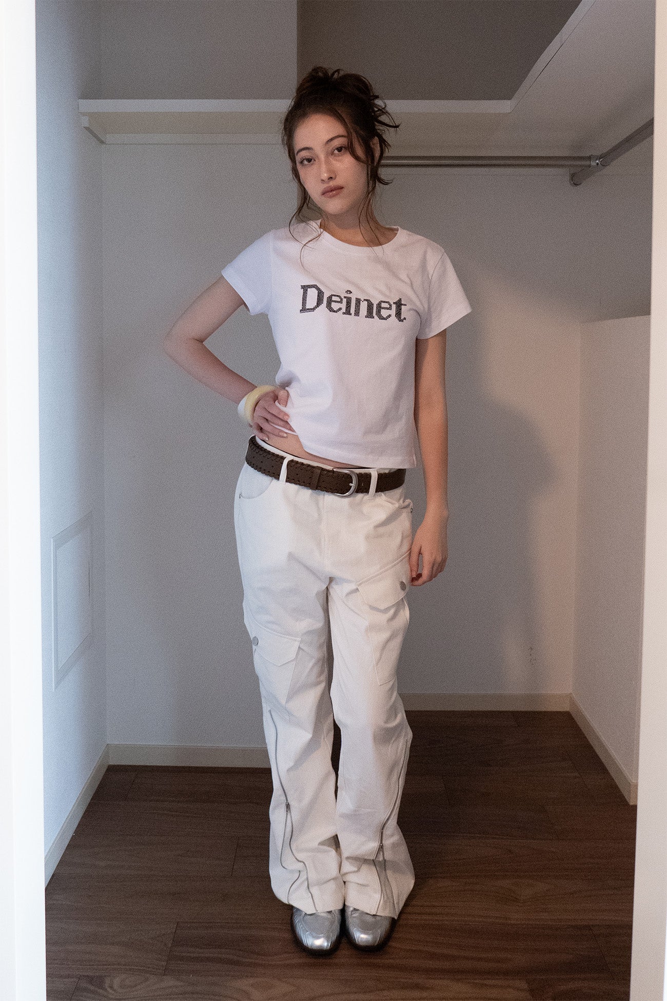 Deinet - Needle Point T-Shirt (White) product image 5 | TRAB K-Fashion Australia