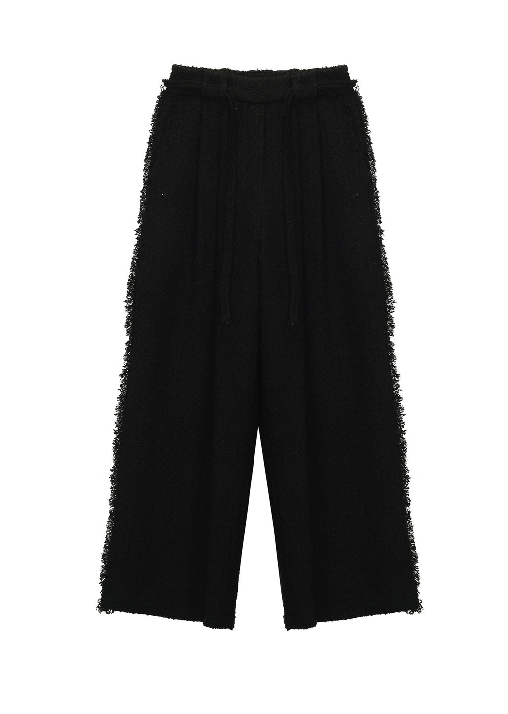 Matin Kim - Tweed String Wide Trouser (Black) product image 1 | TRAB K-Fashion Australia