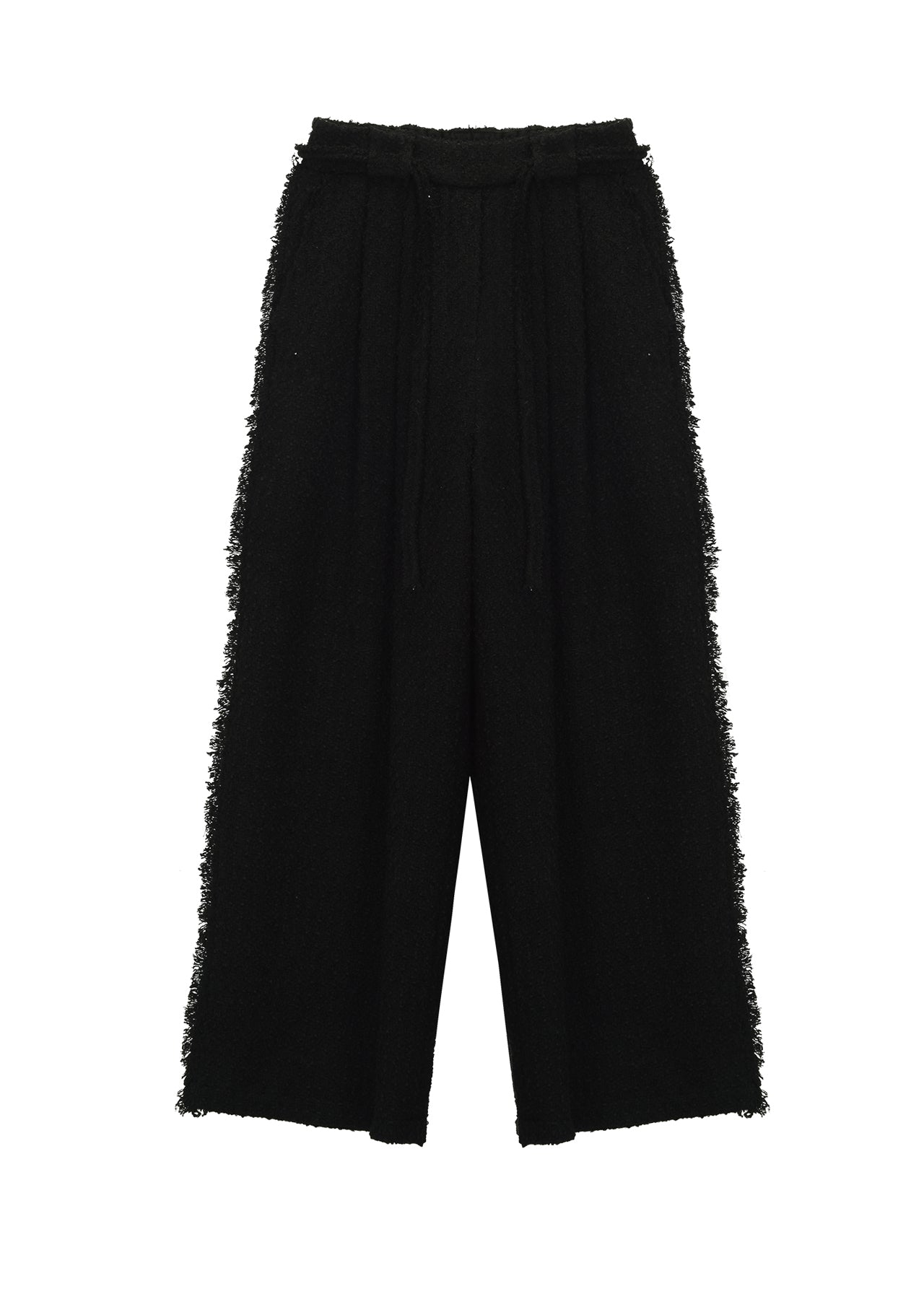 Matin Kim - Tweed String Wide Trouser (Black) product image 1 | TRAB K-Fashion Australia