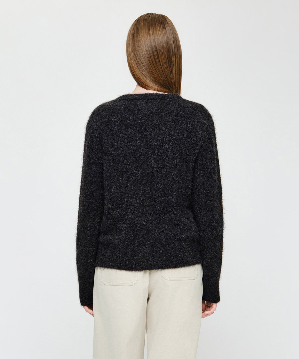 Marithe & Francois Girbaud - Small Classic Logo Boucle Knit Pullover (Charcoal) product image 3 | TRAB K-Fashion Australia