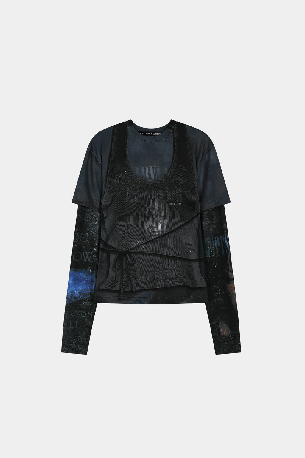 Andersson Bell - Rock Archive Layered T-Shirt (black) (Black) product image 9 | TRAB K-Fashion Australia