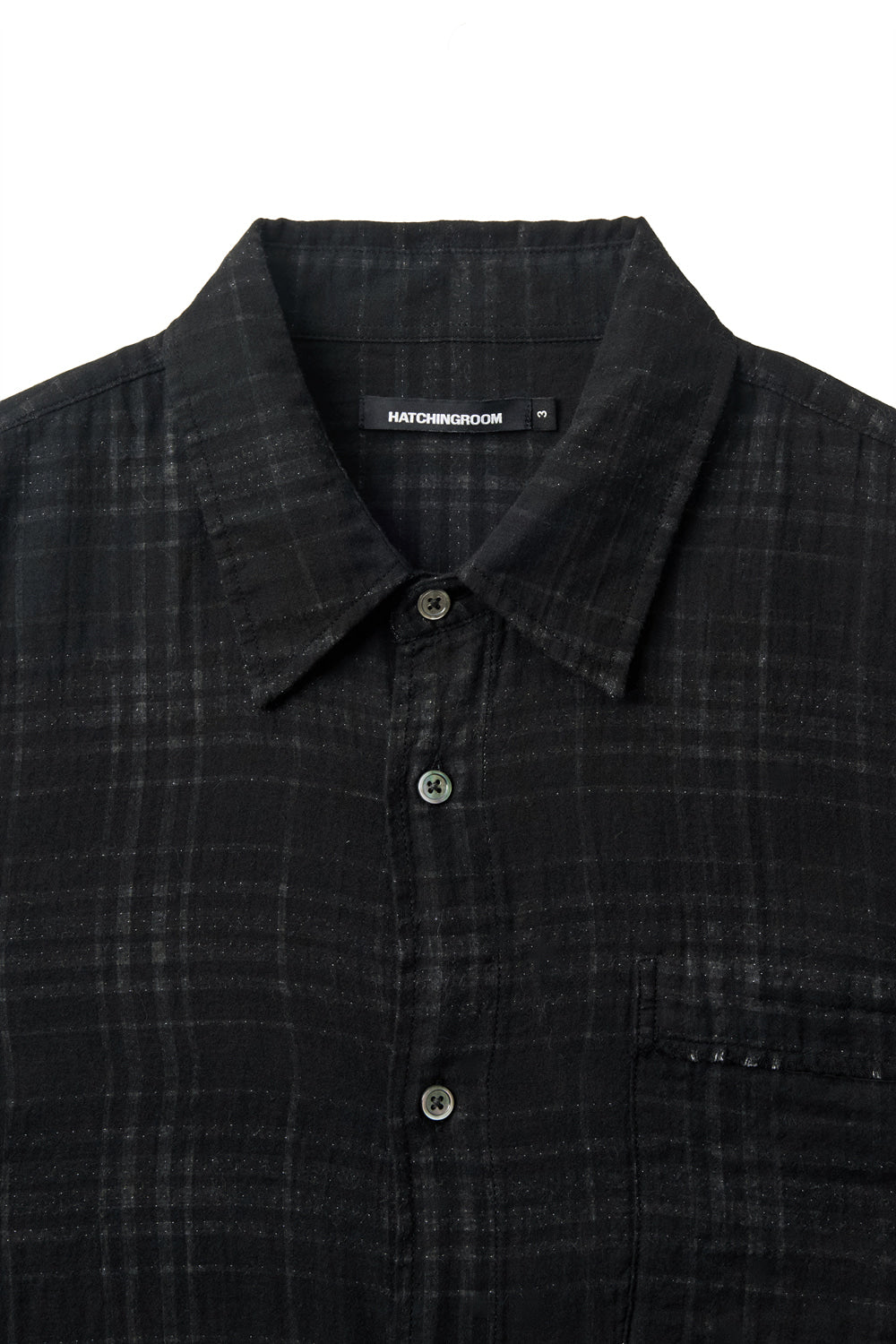 Hatchingroom - Shadow Check Shirt Tartan Check (Black) product image 3 | TRAB K-Fashion Australia