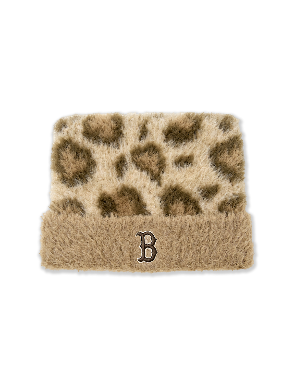 MLB Korea - MLB Leopard Meow Beanie Boston Red Sox (Light Beige) product image 3 | TRAB K-Fashion Australia